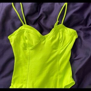 Like green tank bodysuit